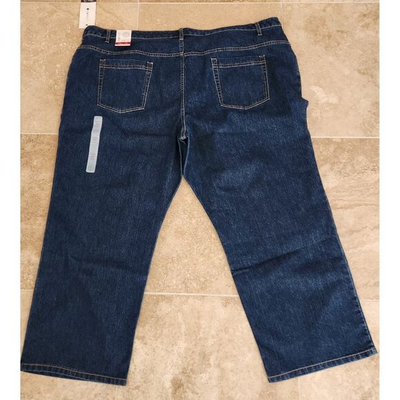 NWT CJ Banks Stretch Mid Rise Classic Fit Jeans 30W Petite 50x28 Blue NEW - Picture 2 of 11